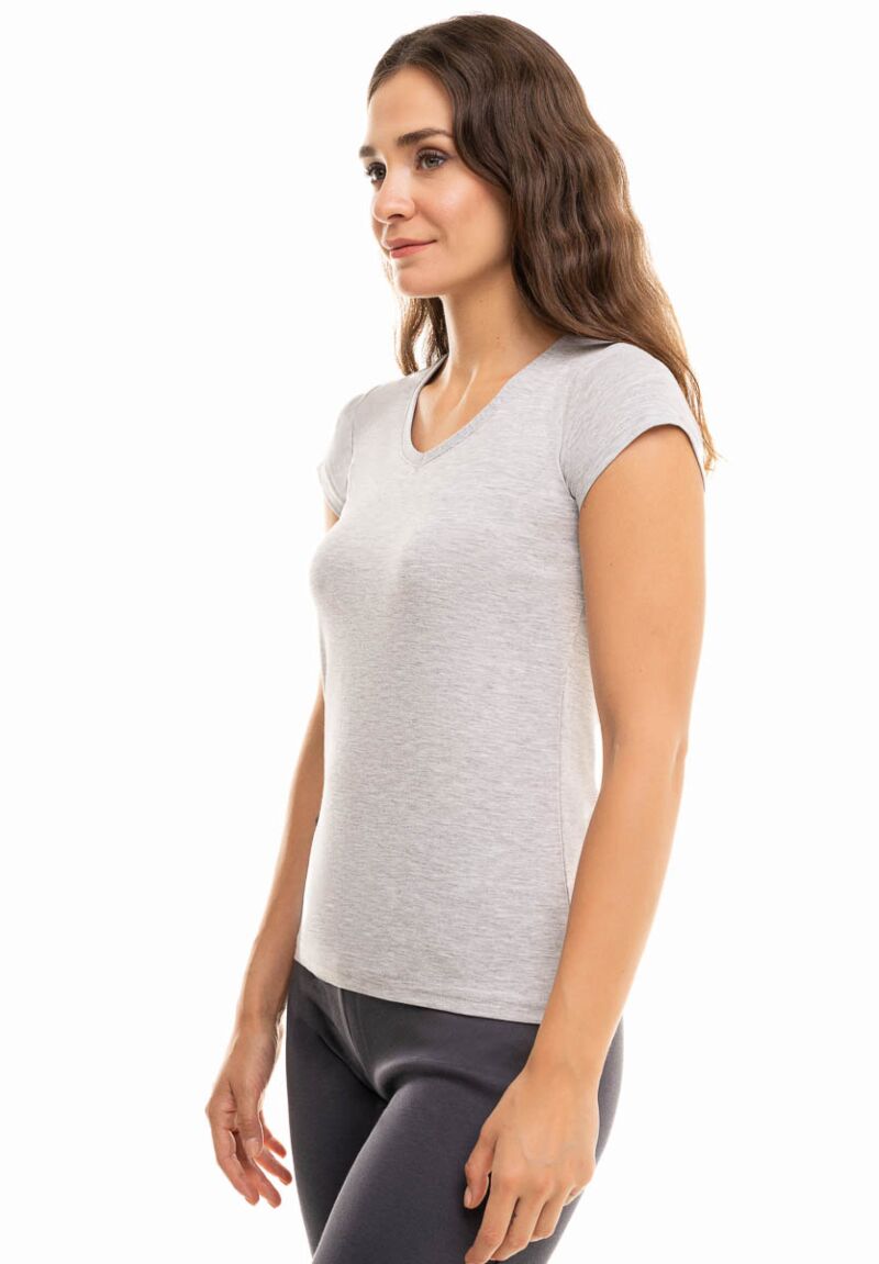 Top γυναικείο με ανοιχτή λαιμόκοψη και κοντό μανίκι Sexen