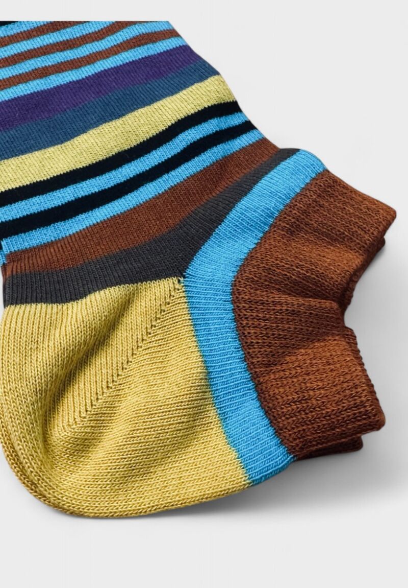 Ανδρικές κοντές κάλτσες Pournara με πολύχρωμες ρίγες