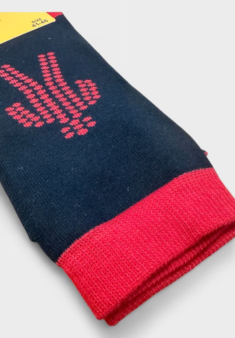 Ανδρικές κοντές κάλτσες Pournara μπλε με κόκκινο ethnic σχέδιο