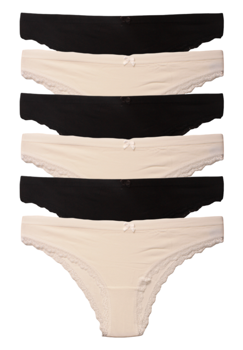 Brazil γυναικείο Modal Berrak με δαντέλα σε οικονομικό πακέτο 6 τεμαχίων