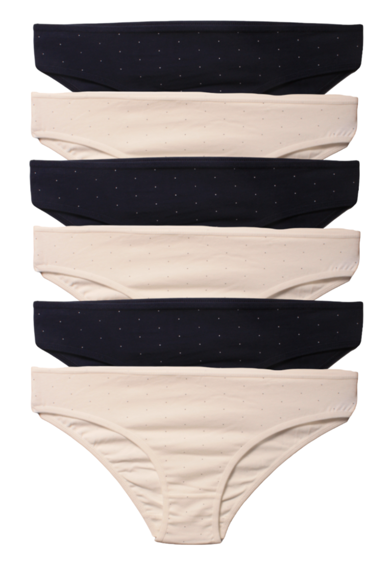 Μπικίνι γυναικείο βαμβακερό Berrak σε οικονομικό πακέτο 6 τεμαχίων