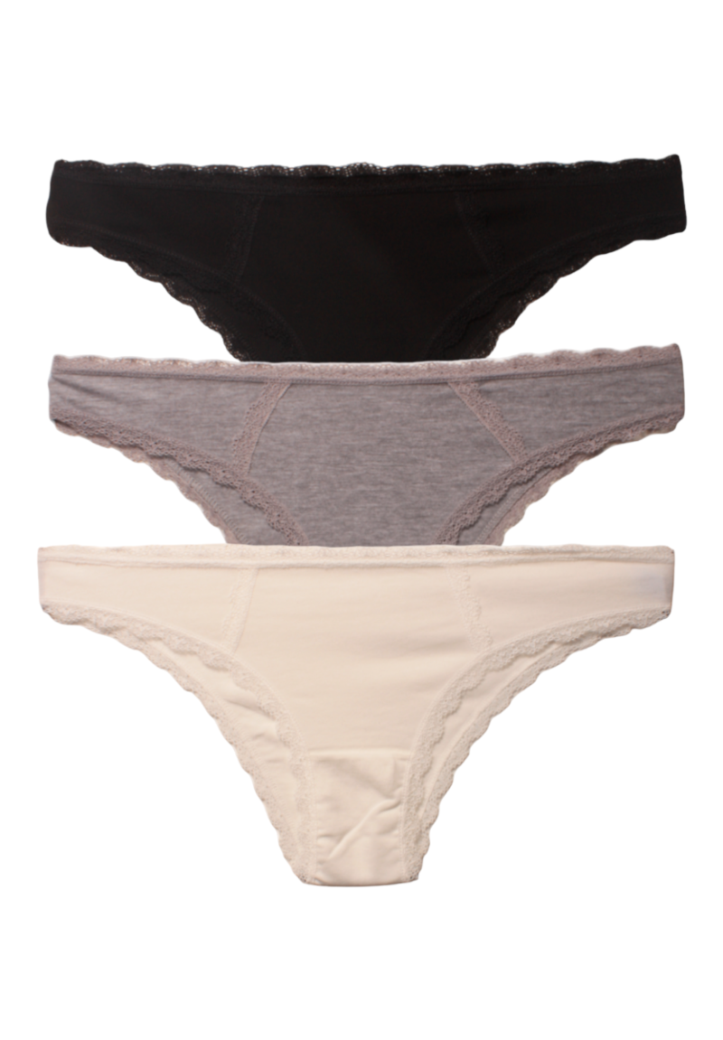 Brazil γυναικείο βαμβακερό Berrak με δαντέλα σε οικονομικό πακέτο 3 τεμαχίων