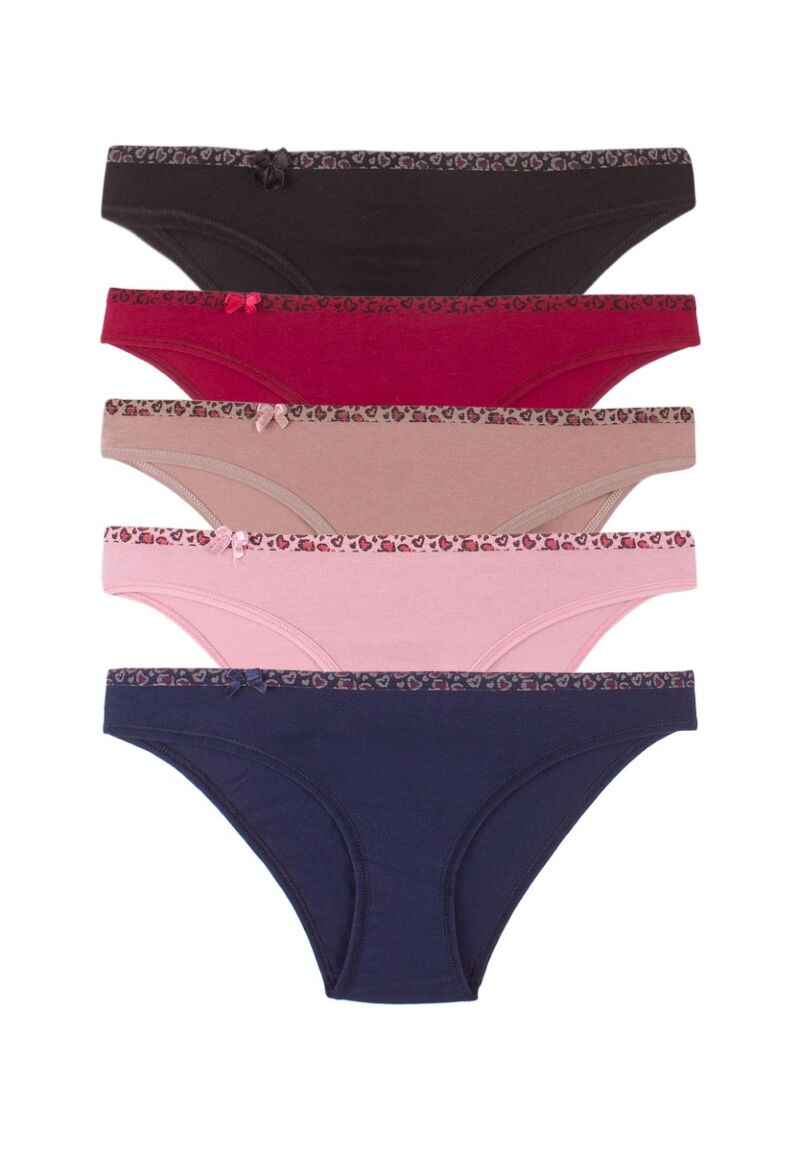 Σλιπ γυναικεία Leopard 5 Τεμ.