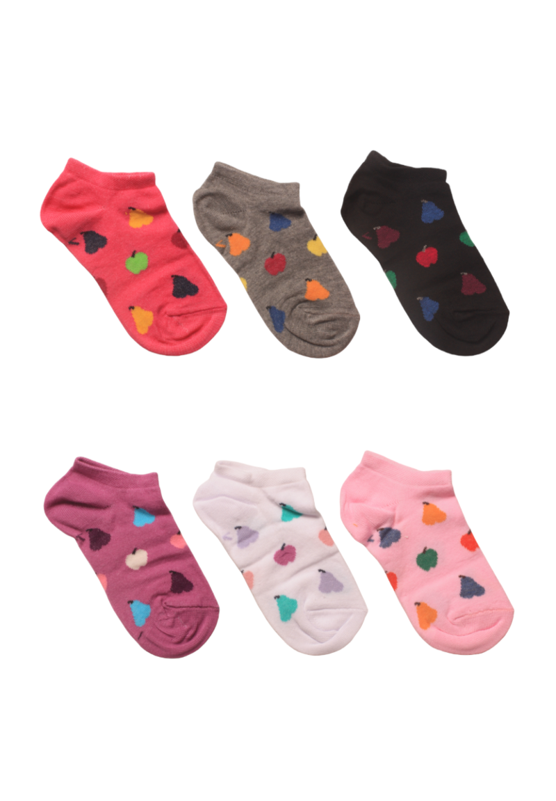 Σοσόνια παιδικά για κορίτσι Apples Design σε διάφορα χρώματα Super Προσφορά 6 Τεμ.