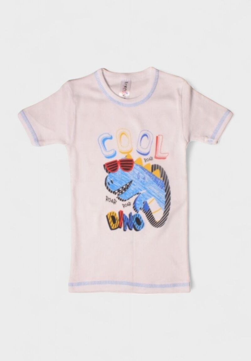 Φανελάκια παιδικά κοντομάνικα με τύπωμα Trendy