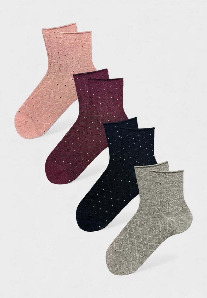 Γυναικείες Κάλτσες Soma Socks Bamboo Edition Diamonds– Σετ 4 Ζευγών 