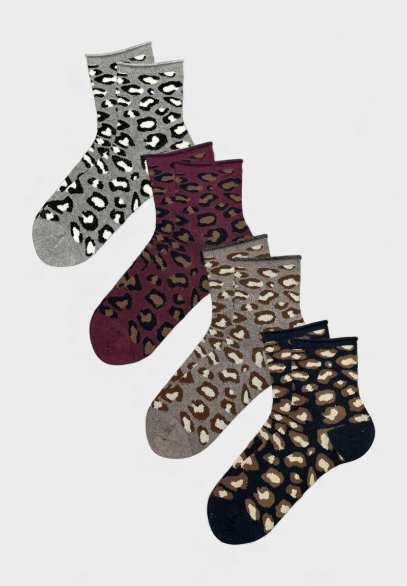 Γυναικείες Κάλτσες Soma Socks Bamboo Edition Leopard– Σετ 4 Ζευγών 
