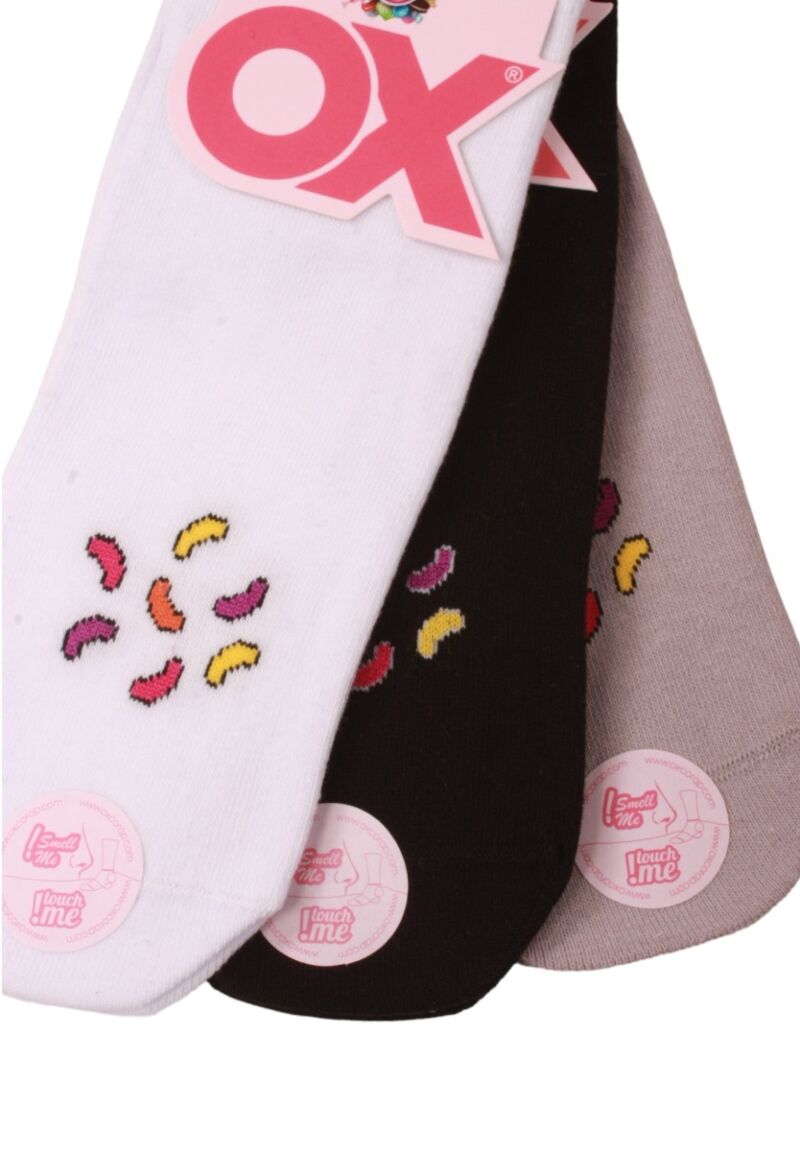 Σοσόνια γυναικεία βαμβακερά OX Socks Candy με άρωμα καραμέλα σε συσκευασία 3 τεμαχίων