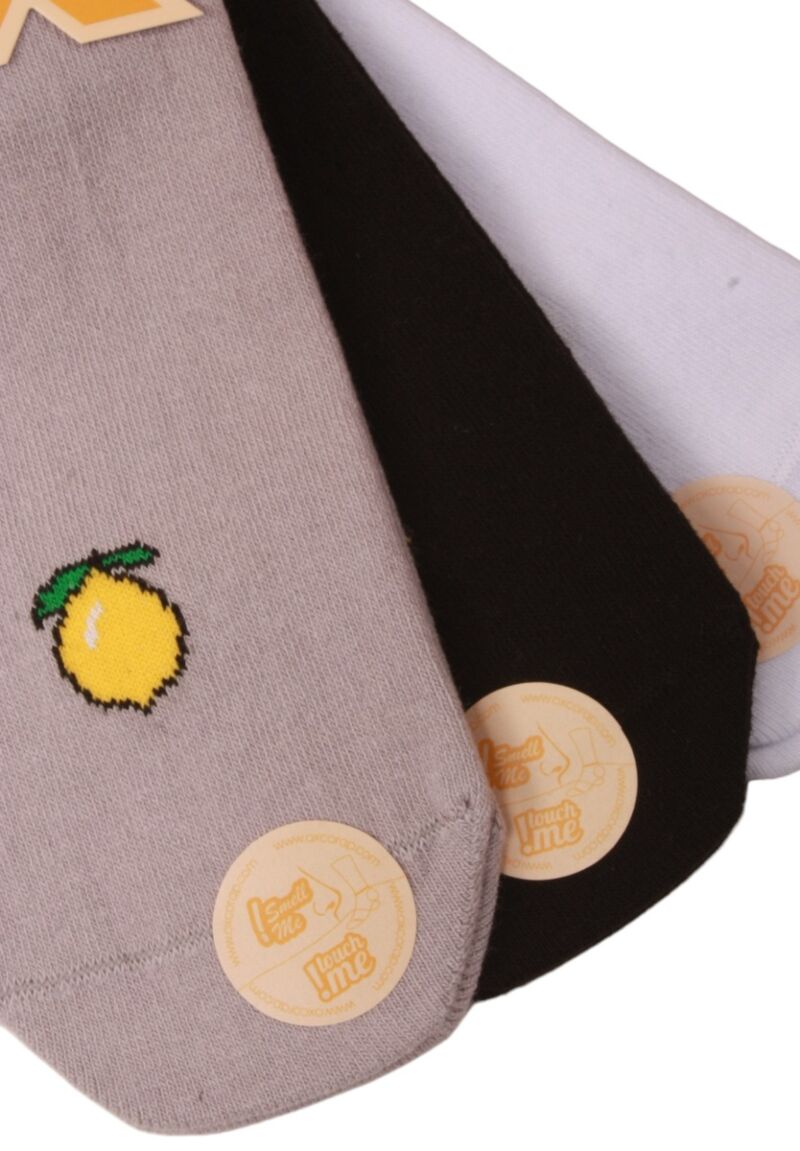 Σοσόνια γυναικεία βαμβακερά OX Socks Lemon με άρωμα λεμόνι σε συσκευασία 3 τεμαχίων