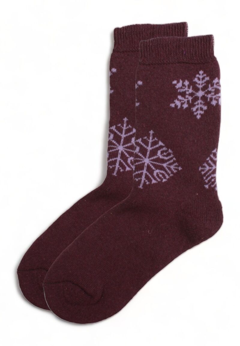 Κάλτσα γυναικεία μάλλινη Pamela Lambswool Snowflakes