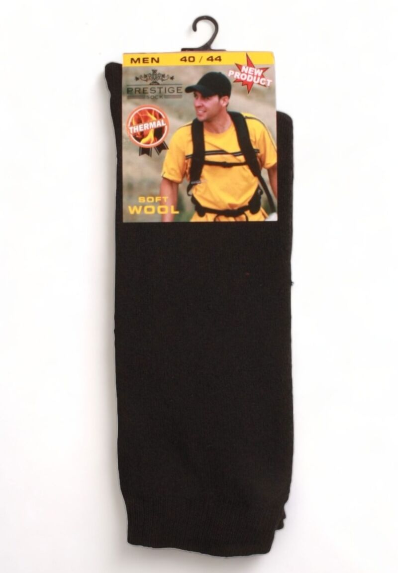 Κάλτσα ανδρική Prestige Thermal Soft Wool Μαύρη