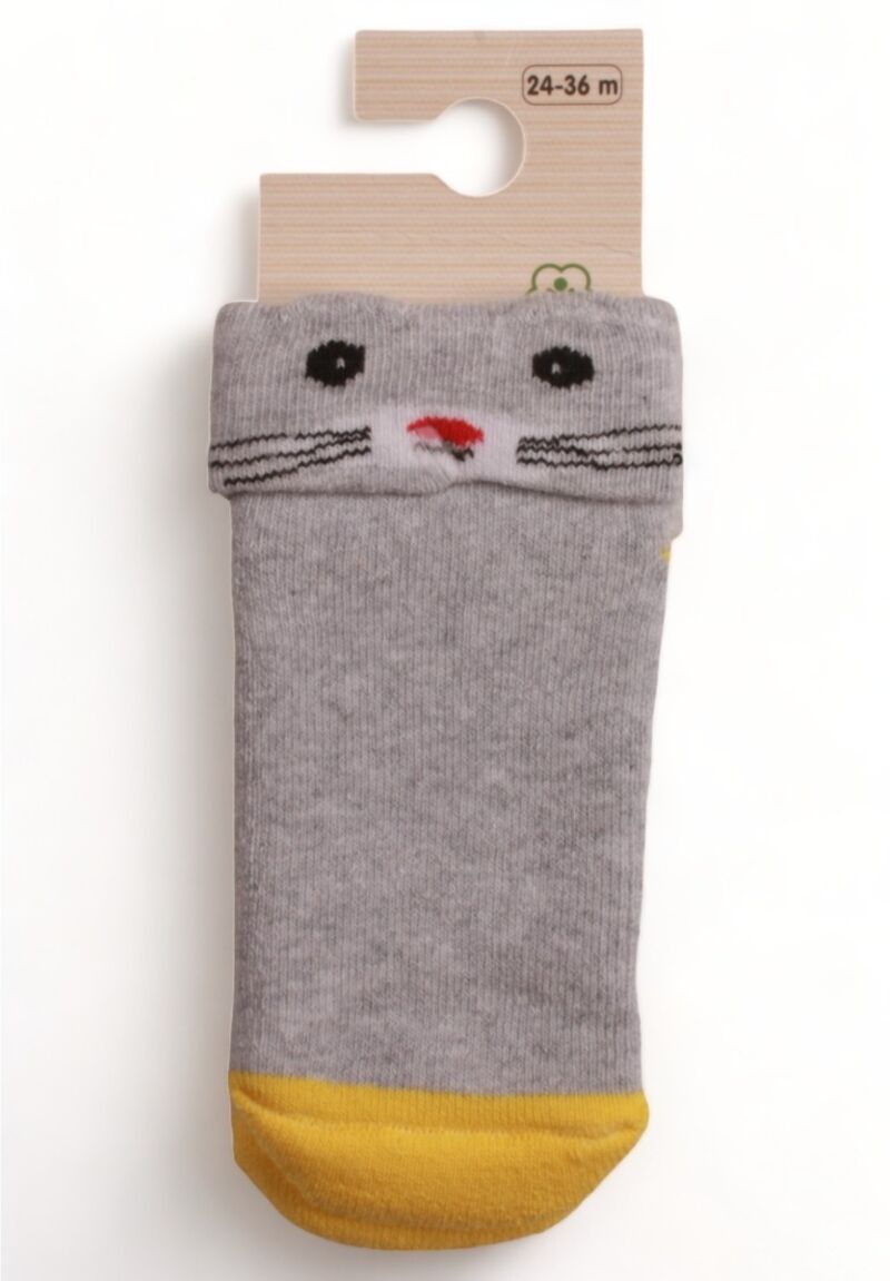 Καλτσάκια bebe για κορίτσι πετσετέ Biorganic Cute Cats 