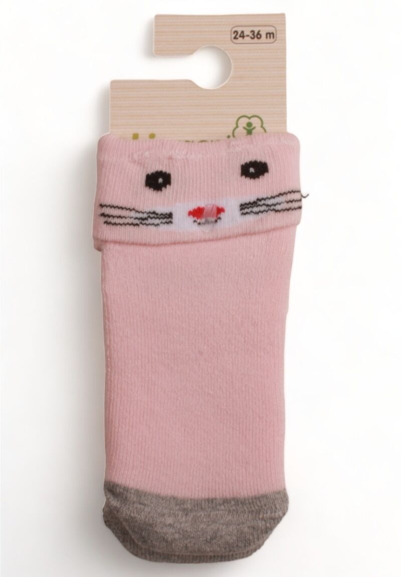 Καλτσάκια bebe για κορίτσι πετσετέ Biorganic Cute Cats 