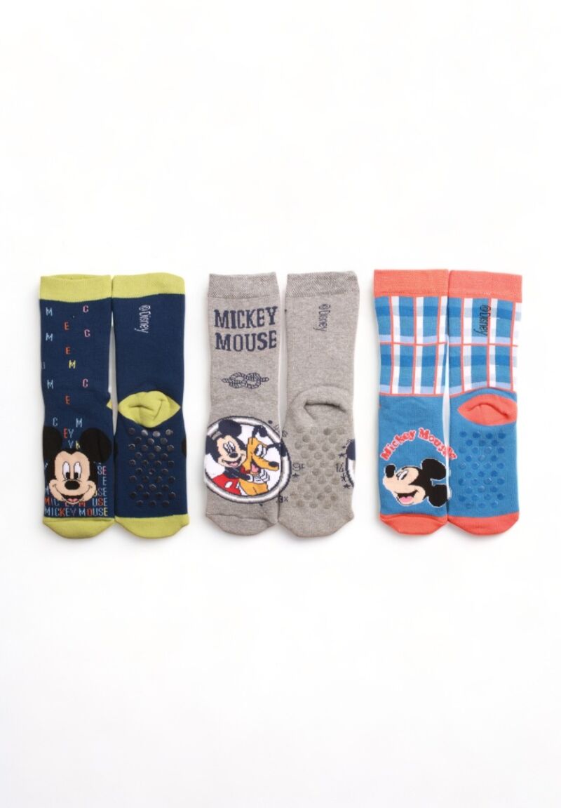Κάλτσες παιδικές πετσετέ Cimpa με τάπες Mickey Mouse II σε συσκευασία 3 τεμαχίων