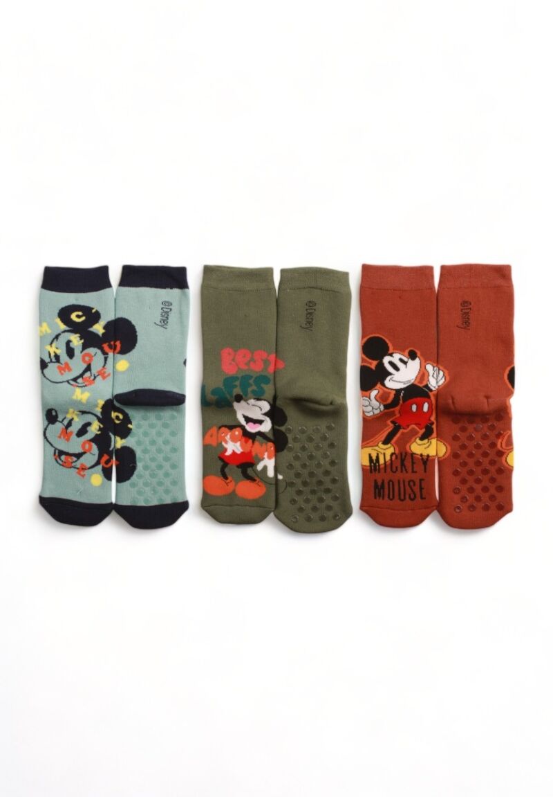 Κάλτσες παιδικές πετσετέ Cimpa με τάπες Mickey Mouse 3 Τεμ.