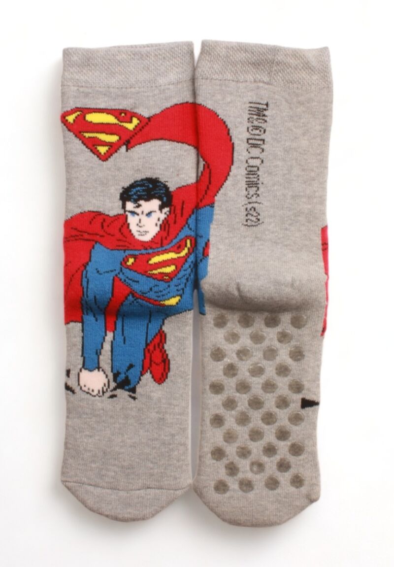 Κάλτσες παιδικές πετσετέ με τάπες Superman 3 Τεμ.