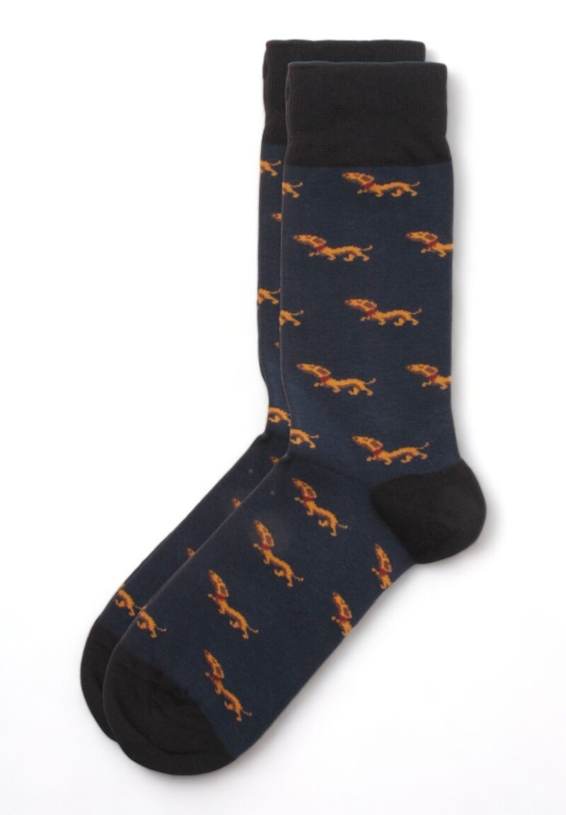 Κάλτσα ανδρική Dog Blue John Frank