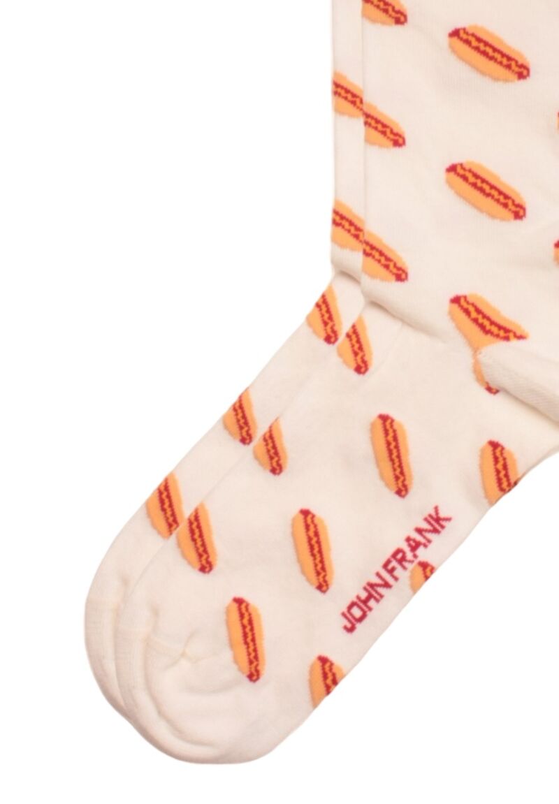 Κάλτσα ανδρική Hot Dog Ecru John Frank