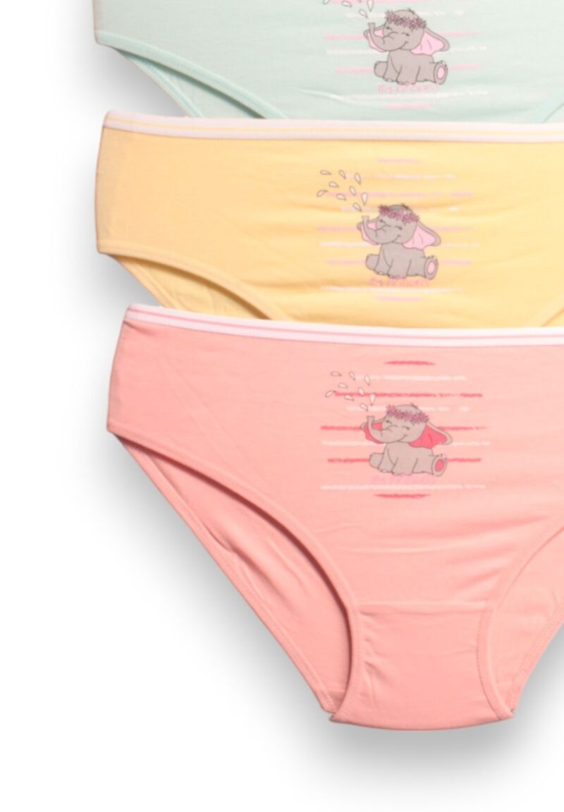 Σλιπάκια για κορίτσια βαμβακερά Berrak Elephant σε οικονομικό πακέτο 4 τεμαχίων