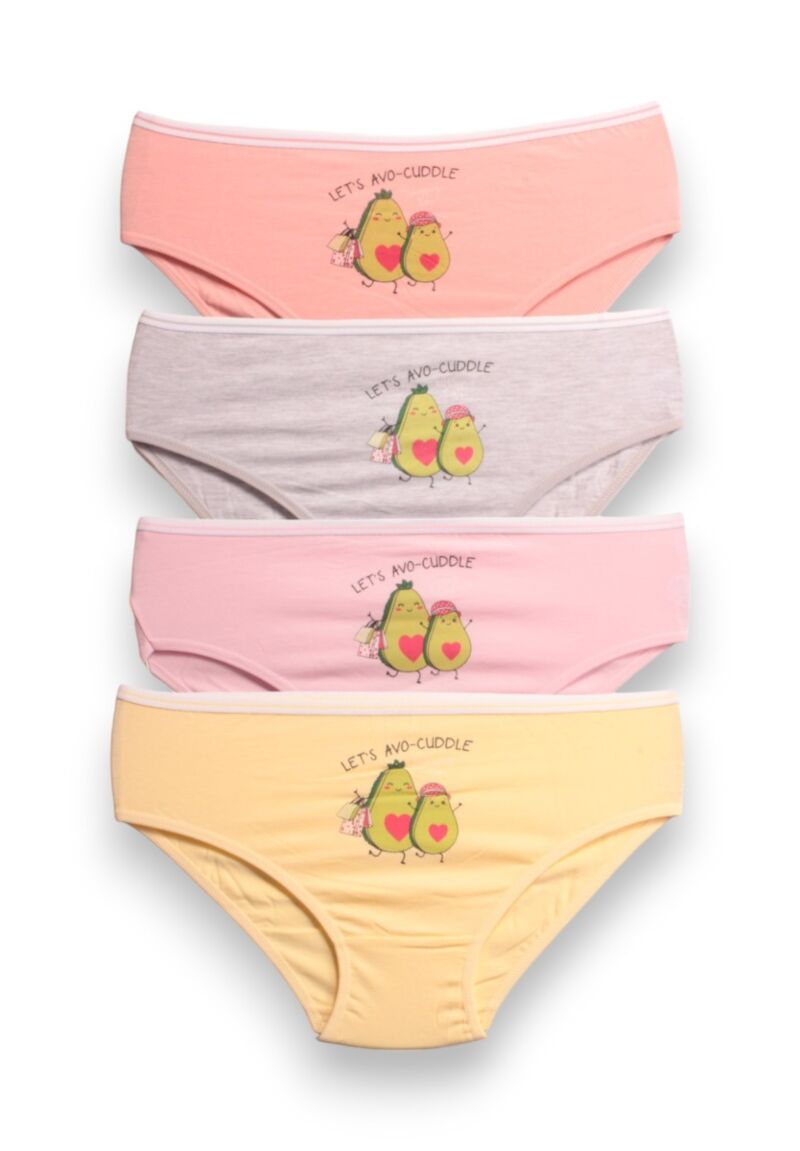 Σλιπάκια για κορίτσια βαμβακερά Berrak Avo-Cuddle σε οικονομικό πακέτο 4 τεμαχίων