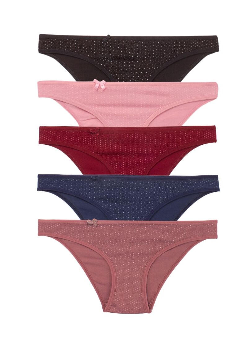 Σλιπ με πουά σχέδιο 5 Τεμ. 