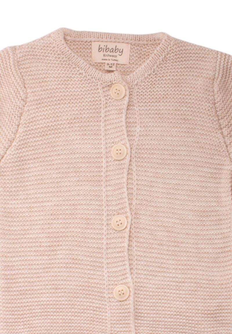 Ζακέτα πλεκτή βρεφική Biorganic Unisex Light Beige