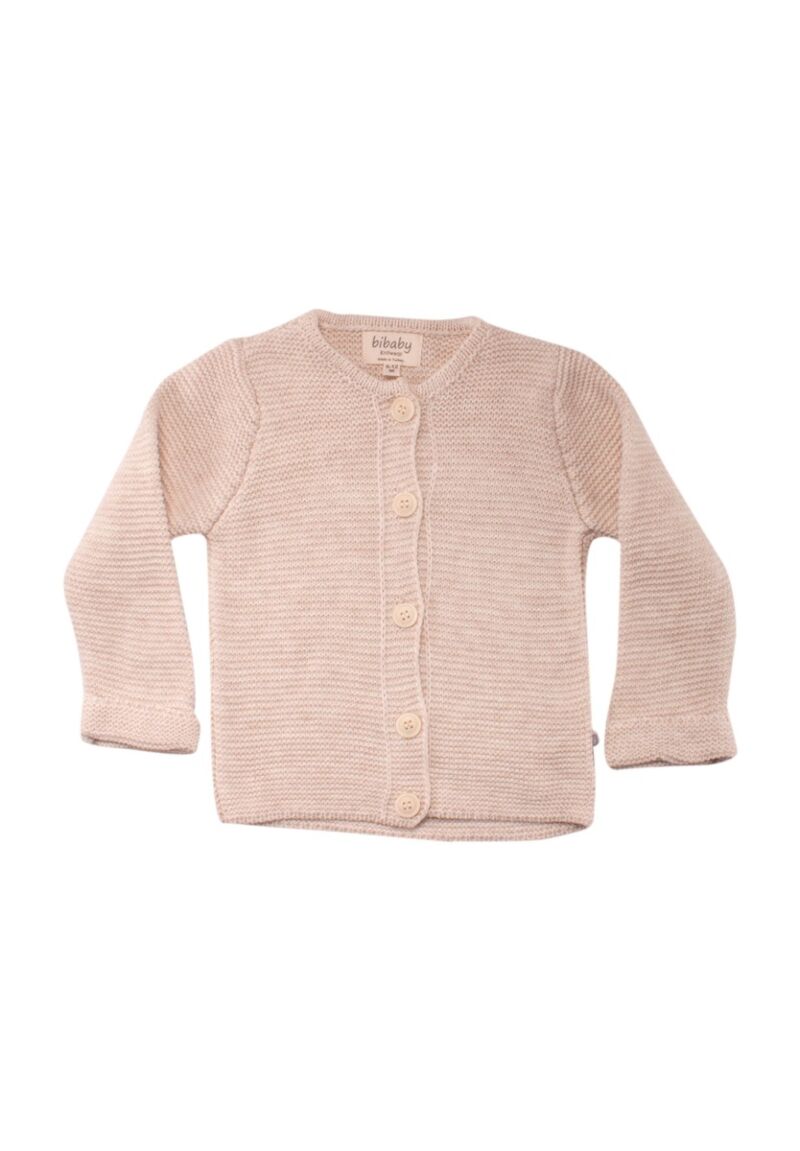 Ζακέτα πλεκτή βρεφική Biorganic Unisex Light Beige