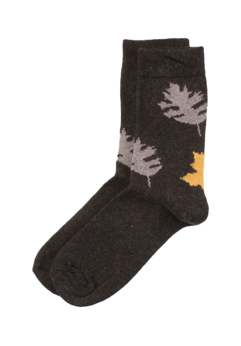 Κάλτσες γυναικείες ισοθερμικές μάλλινες Leaves  