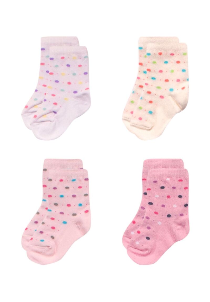 Καλτσάκια βρεφικά Spotted 4 Τεμ.