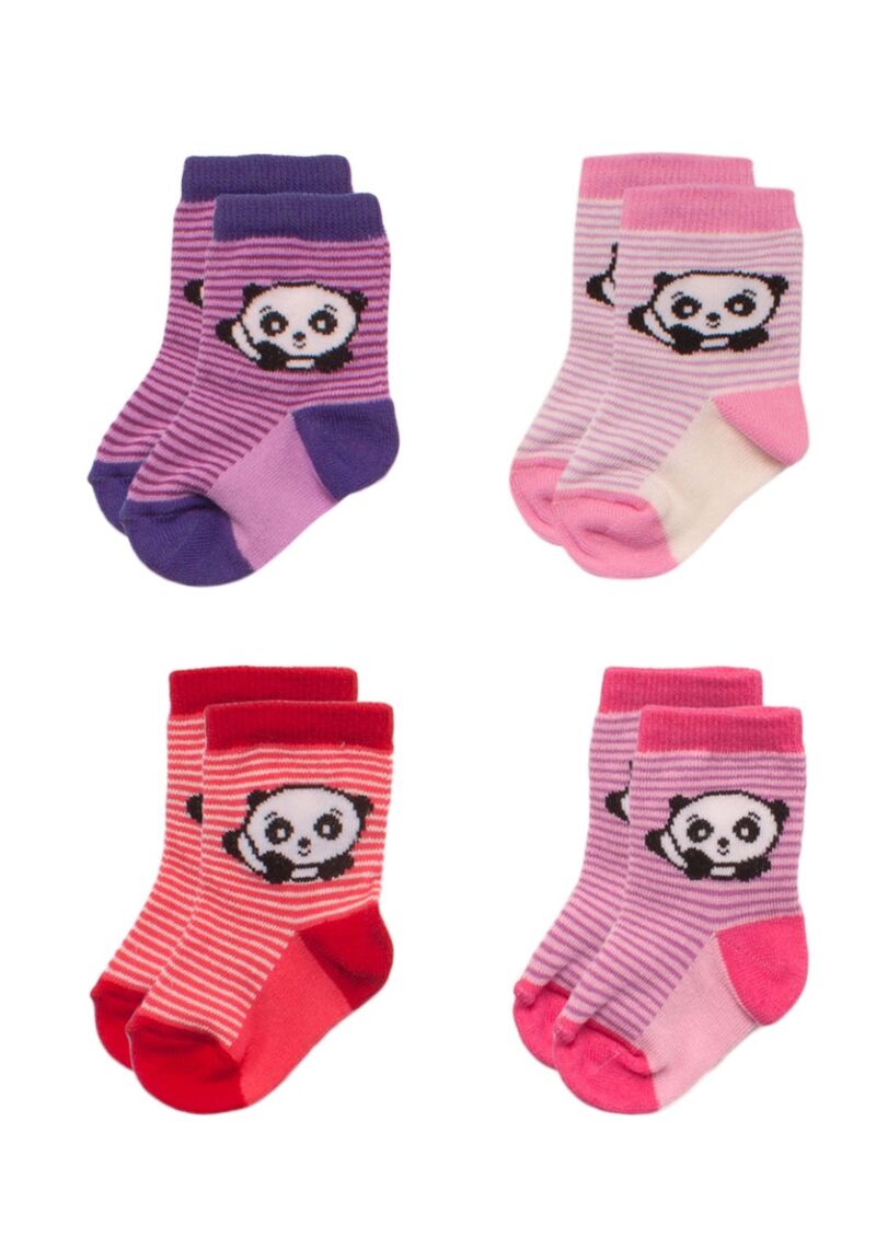 Καλτσάκια βρεφικά Panda 4 Τεμ.
