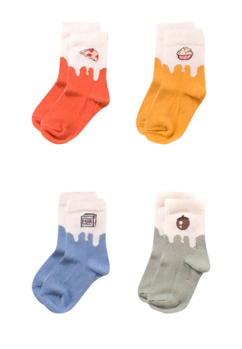 Καλτσάκια παιδικά από οργανικό βαμβάκι Delicious 4 Τεμ.