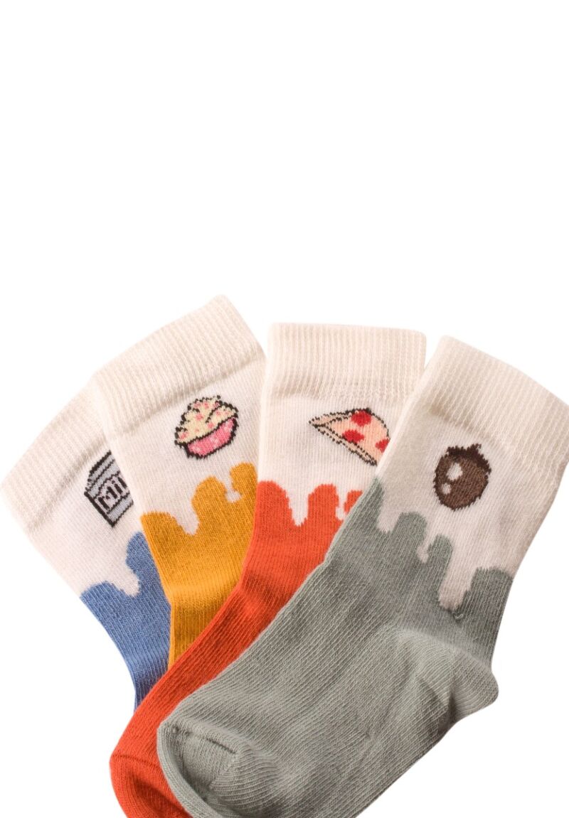 Καλτσάκια παιδικά από οργανικό βαμβάκι Delicious 4 Τεμ.