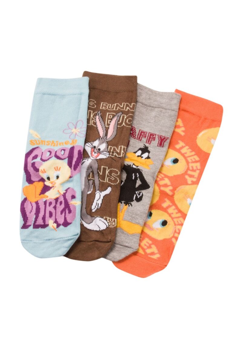 Κάλτσες παιδικές βαμβακερές Looney Tunes 4τμχ