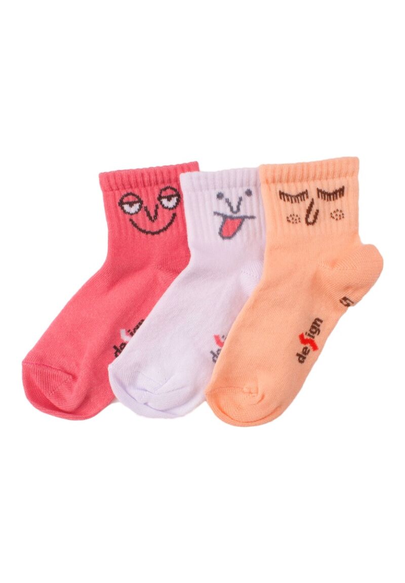 Κάλτσες ημίκοντες παιδικές Cool Girls 3 τεμ.