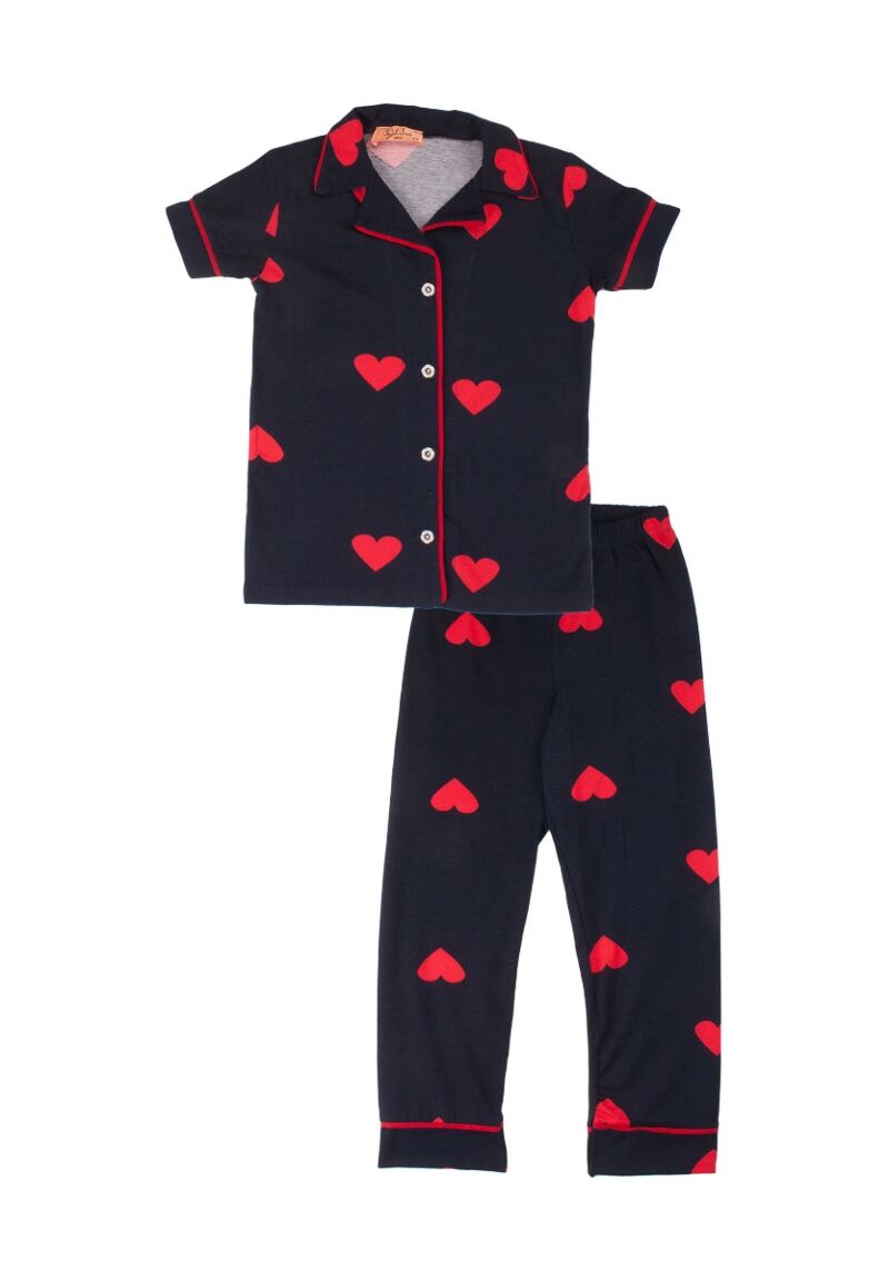 Πιτζάμα παιδική-εφηβική με κουμπιά First Love