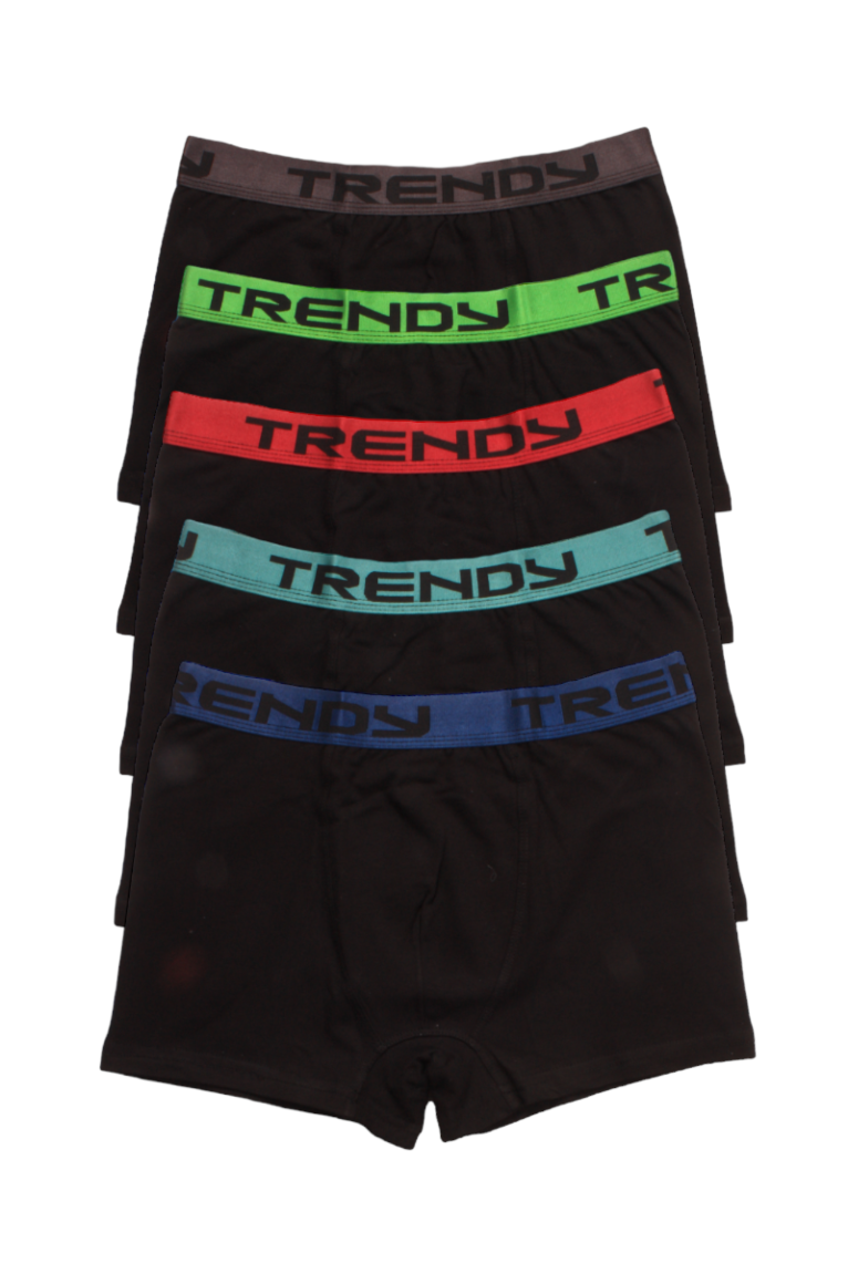 Pack Boxer Trendy χρωματιστό λάστιχο 5 τεμ. 