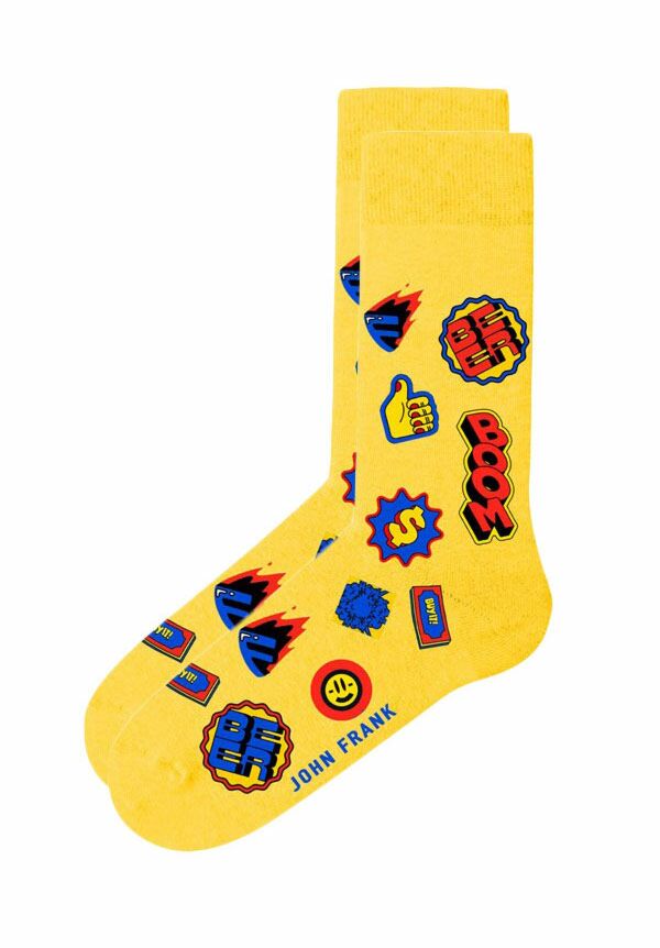 Κάλτσες ανδρικές John Frank Yellow Boom