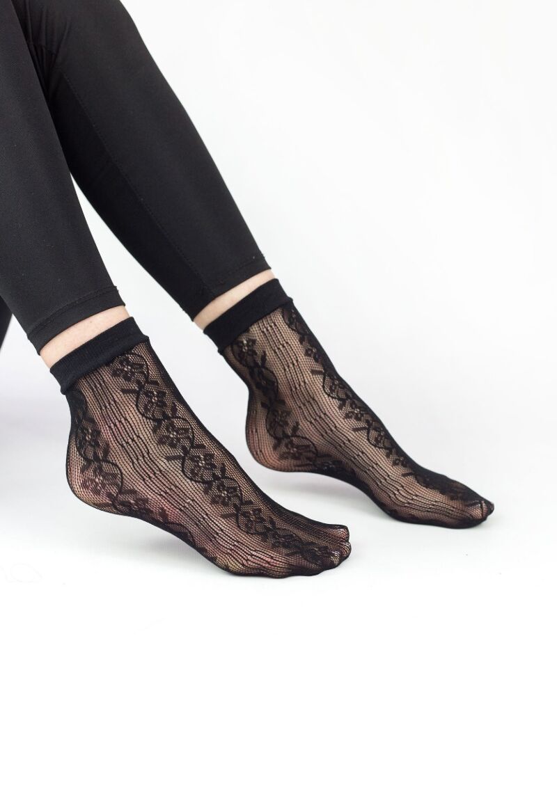 Σοσόνια γυναικεία ημίκοντα Flower Lace Linea D'oro 