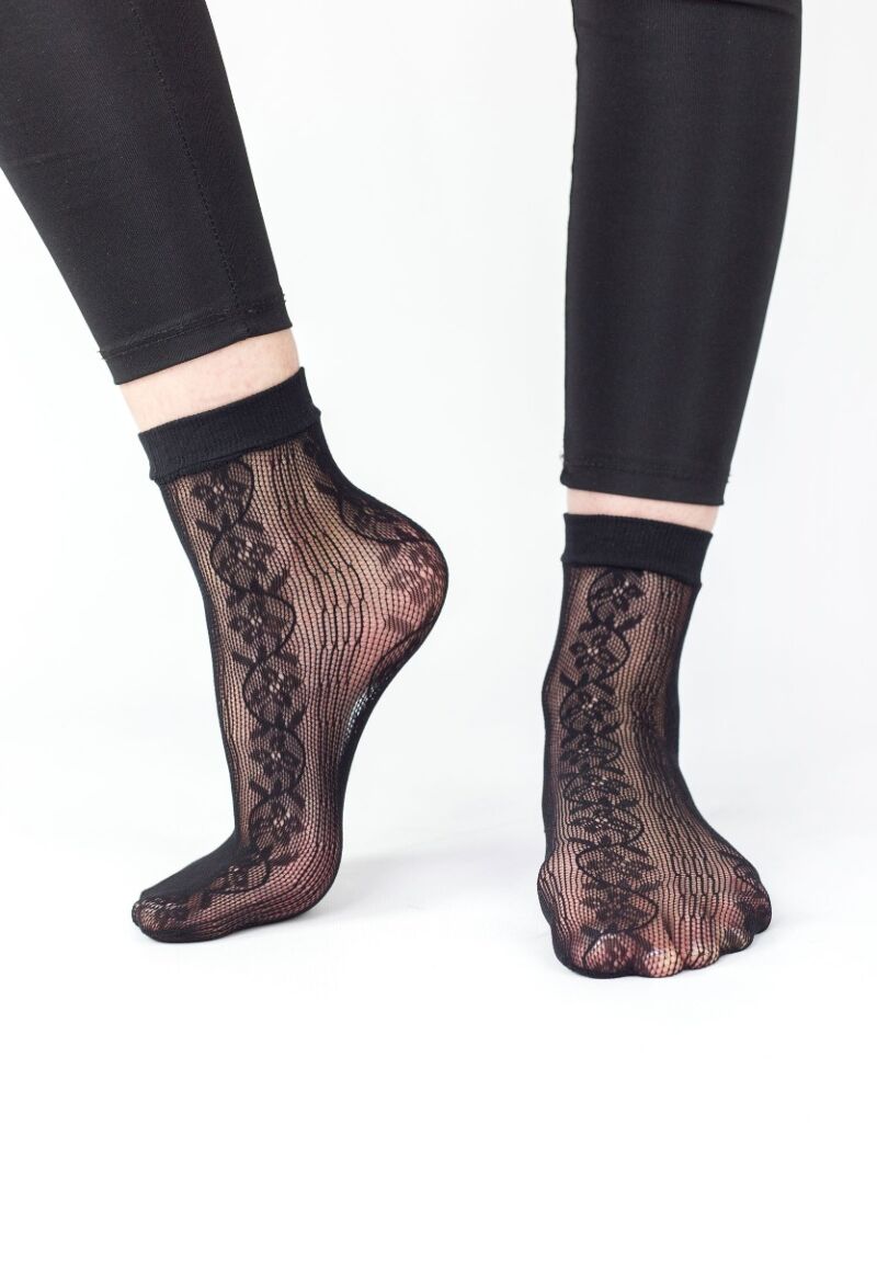 Σοσόνια γυναικεία ημίκοντα Flower Lace Linea D'oro 