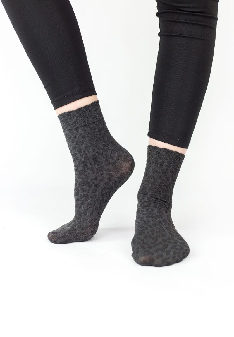 Σοσόνια γυναικεία ημίκοντα 2 τεμ. Animal Print Linea D'oro 