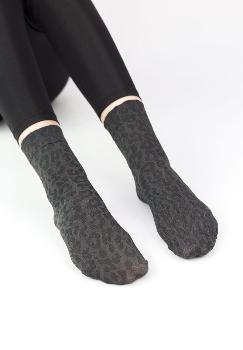 Σοσόνια γυναικεία ημίκοντα 2 τεμ. Animal Print Linea D'oro 