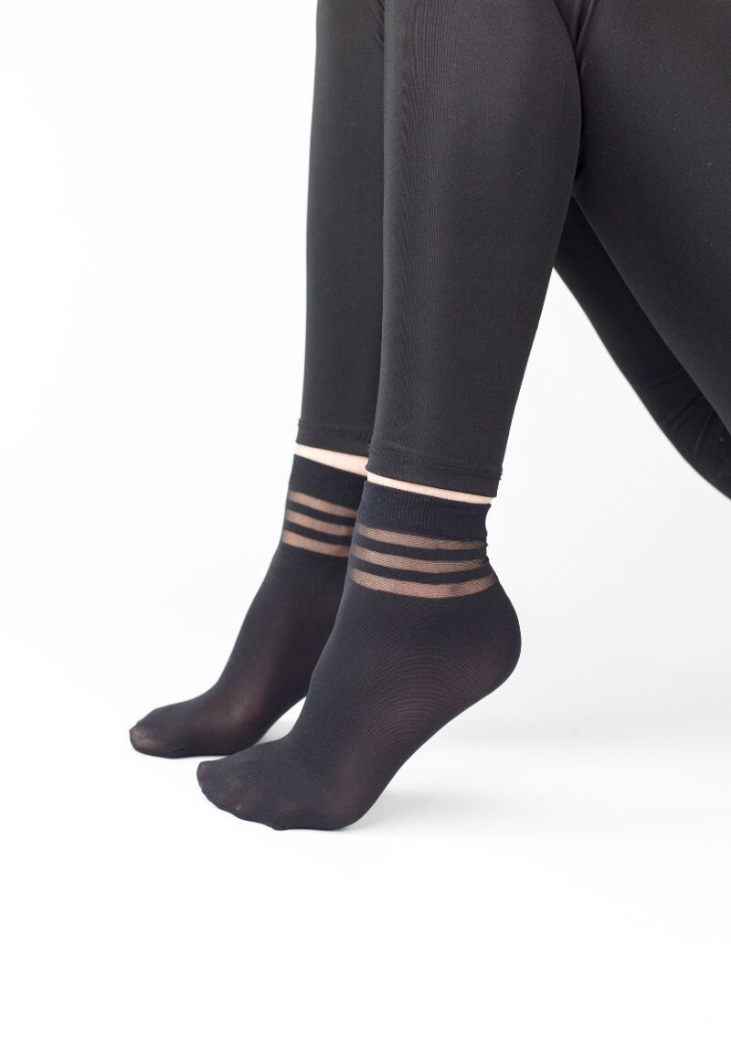 Σοσόνια γυναικεία ημίκοντα Transparent Linea D'oro 