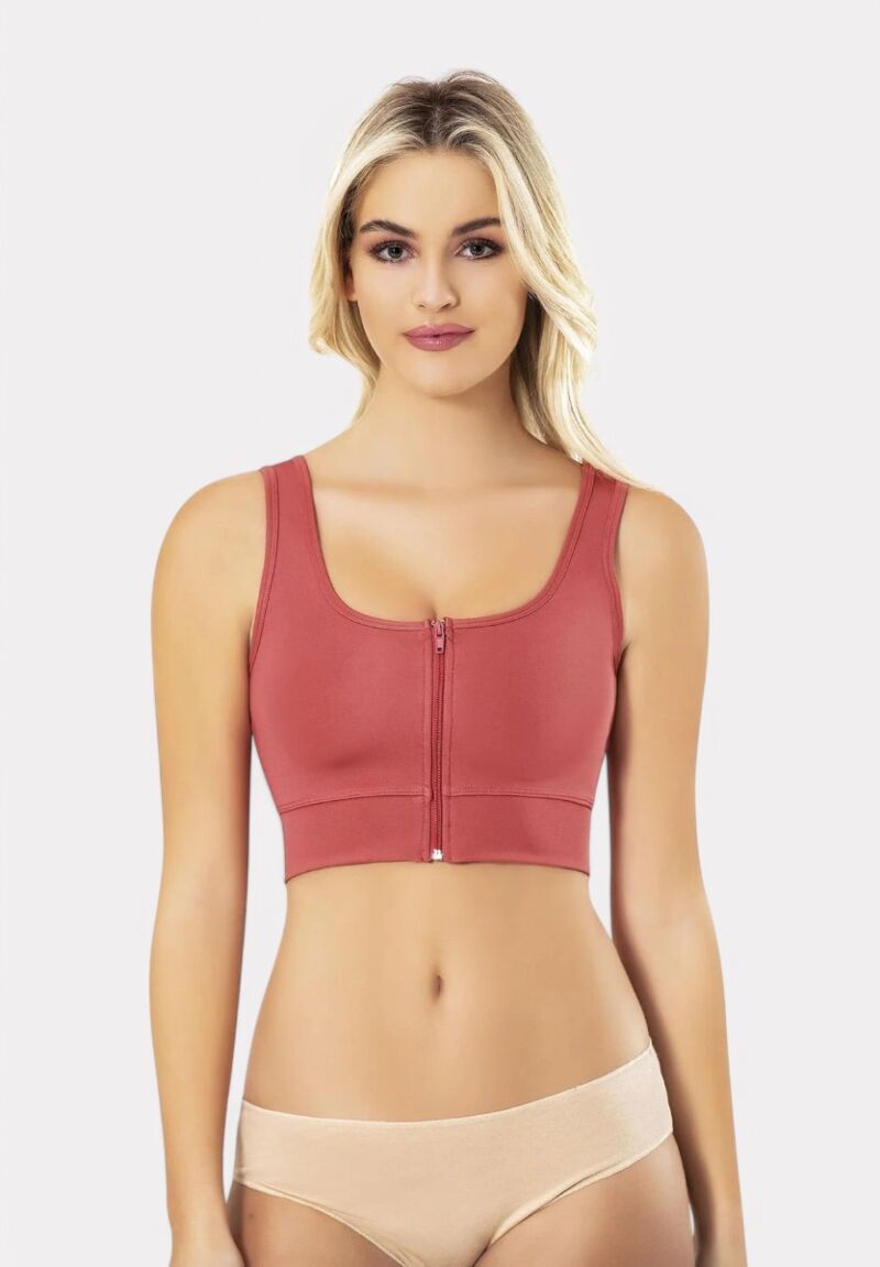 Αθλητικό Μπουστάκι Kota με Φερμουάρ Κεραμιδί – Στυλ, Στήριξη & Άνεση