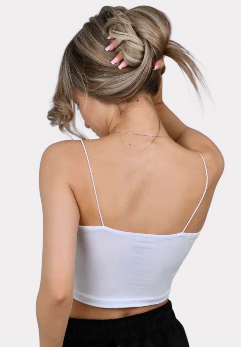 Φανελάκι γυναικείο βαμβακερό Berrak Crop Top λευκό