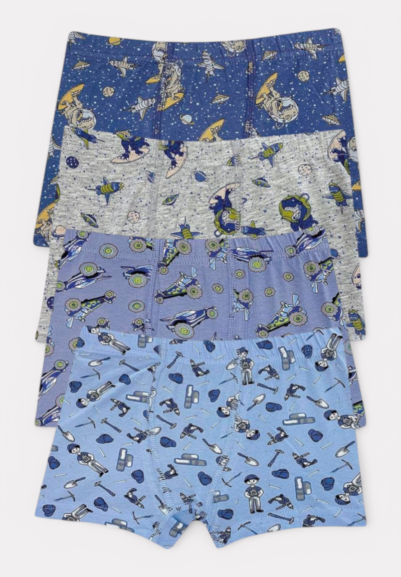 Εσώρουχα Boxer για αγόρι βαμβακερά Kota σε οικονομικό πακέτο 4 τεμαχίων