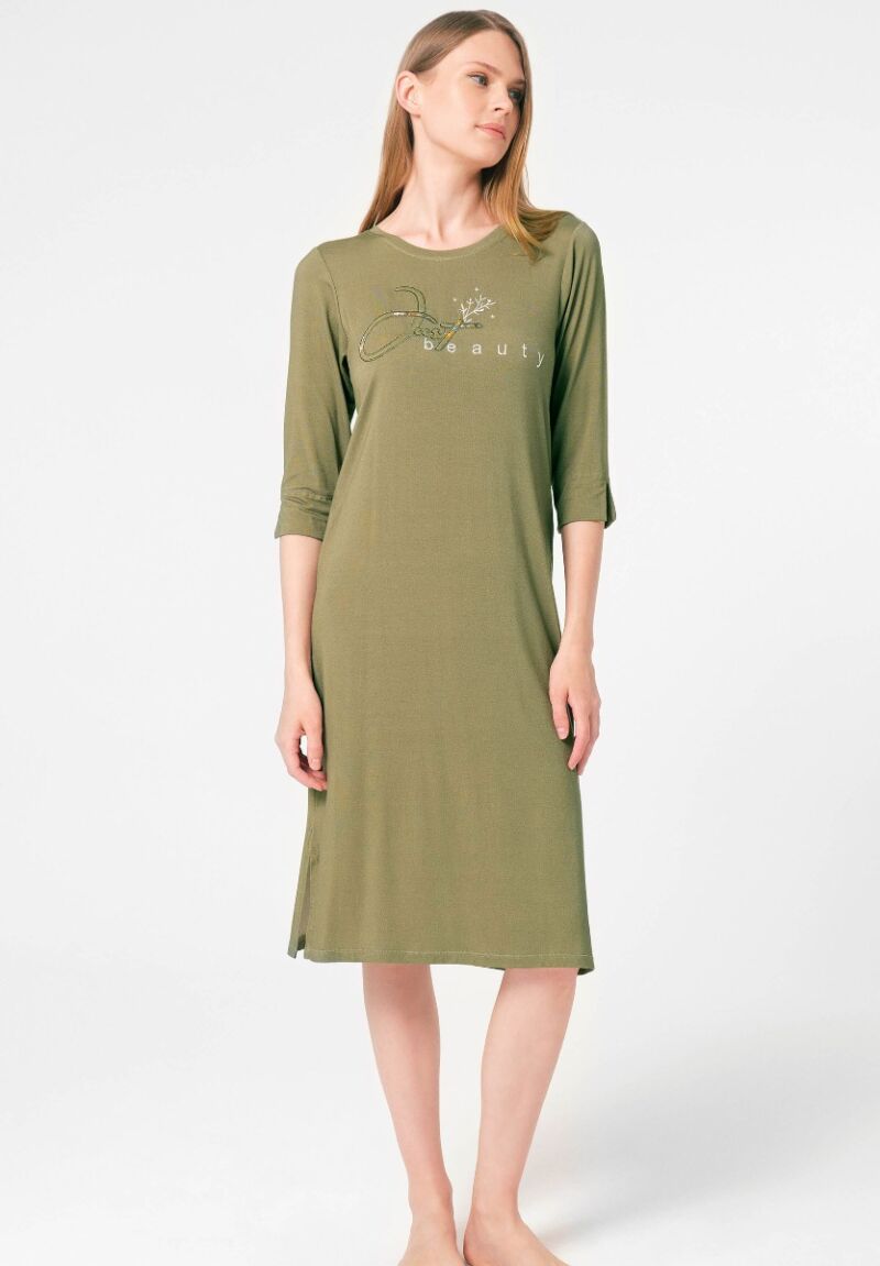 Νυχτικό Anil Viscose Λαδί