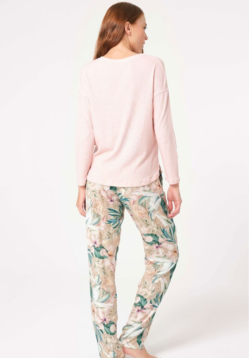 Πιτζάμα γυναικεία Anil Modal Simple Ροζ 