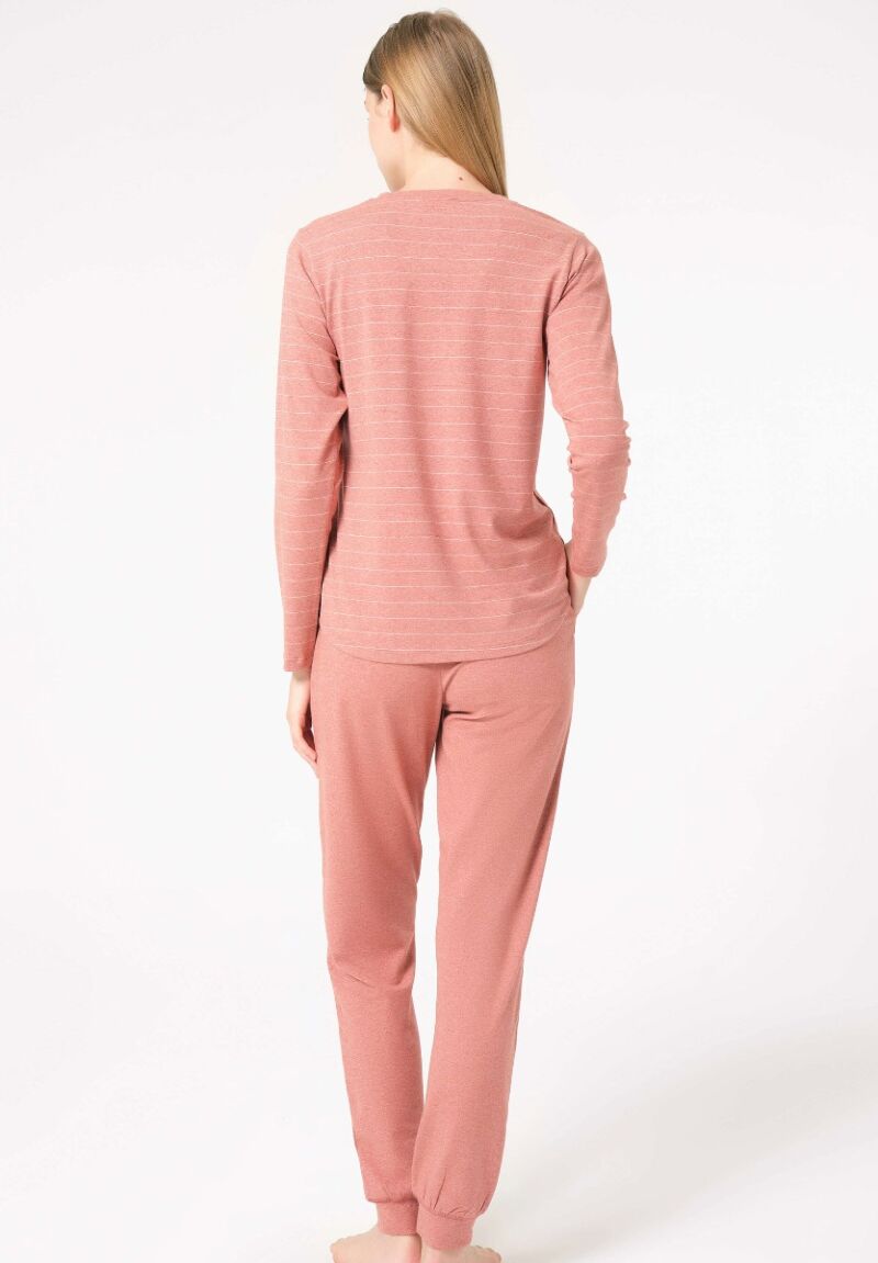 Πιτζάμα γυναικεία Anil Βαμβακερή To the Moon and Back Κεραμιδί 