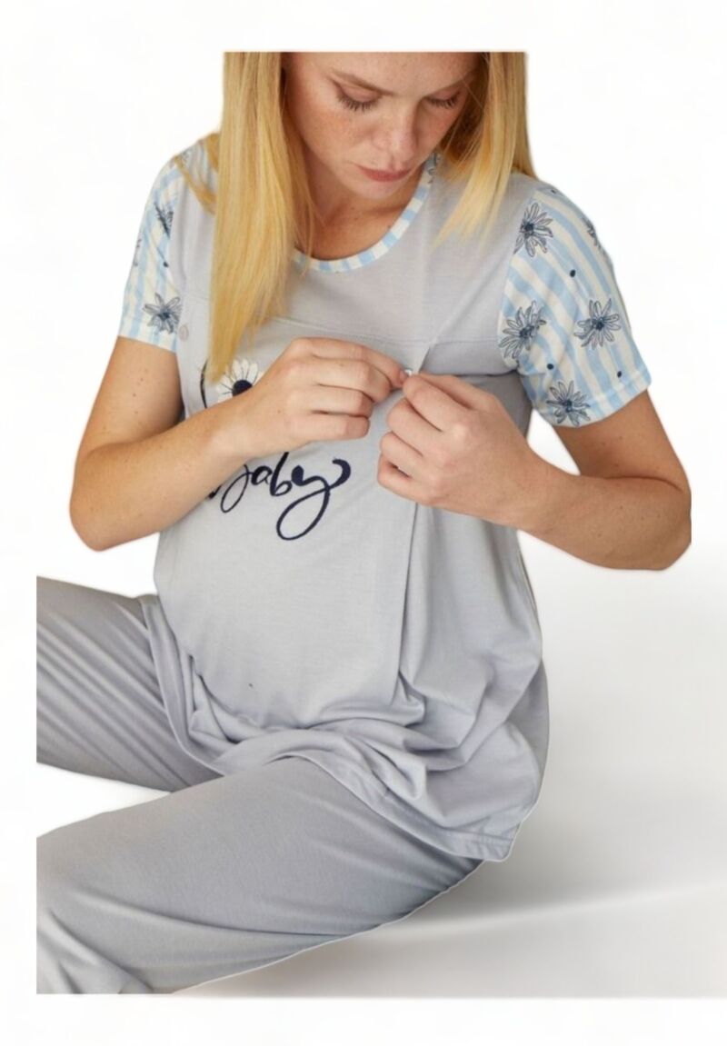 Πιτζάμα εγκυμοσύνης με ρόμπα Pijamood Cool Baby