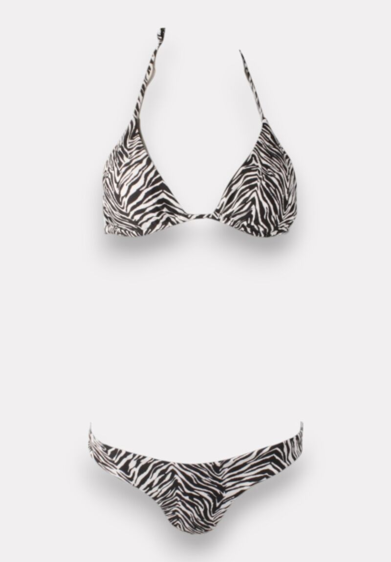 Γυναικείο Μαγιό Zebra Print Μαύρο - Λευκό